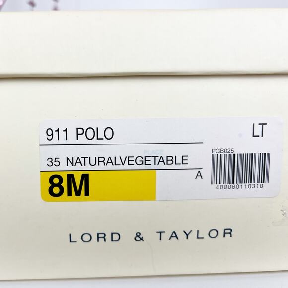 Lord & Taylor NWB Brown Leather Ankle Strap Wooden Wedge Heel Sandals Size 8 M - Picture 11 of 12